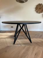 Ronde eiken A-kwaliteit eetkamertafel met vlinderpoot 140 cm, Huis en Inrichting, Tafels | Eettafels, Ophalen, Rond, Zo goed als nieuw