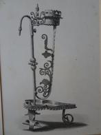 prent middeleeuwse kandelaars en mariabeeld frans buffa 1860, Verzenden