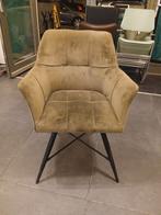 Leger groene suède stoelen 2 stuks, Huis en Inrichting, Stoelen, Ophalen of Verzenden