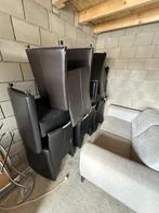 Eetkamer stoelen met wieltjes, Ophalen, Zo goed als nieuw, Zwart, Vier