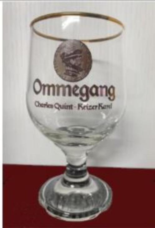4 Ommegang bierglazen Keizer Karel 33 cl., Verzamelen, Biermerken, Zo goed als nieuw, Glas of Glazen, Overige merken, Ophalen of Verzenden