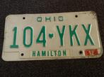 Kentekenplaat licenseplate Ohio Hamilton USA, Auto's, Gebruikt, Ophalen of Verzenden