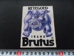 sticker BRUTUS JEANS retegoed - strip bulldog, Verzamelen, Ophalen, Zo goed als nieuw