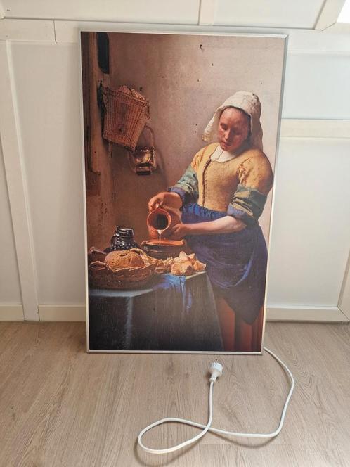 Infrarood warmtepaneel Het Melkmeisje, Huis en Inrichting, Woonaccessoires | Schilderijen, Tekeningen en Foto's, Zo goed als nieuw