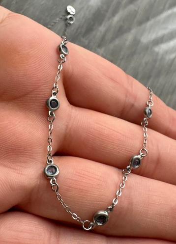 Saffier ketting 925 zilver beschikbaar voor biedingen