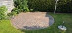 rond zitje diameter 3,50mtr, koppelstenen 10x10cm, Tuin en Terras, Tegels en Klinkers, Ophalen, Gebruikt, Overige typen, 10 m² of meer