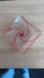 Vintage Vierkant glazen serveer schaaltje ‘60, Schaal, Vierkant, Ophalen of Verzenden, Glas