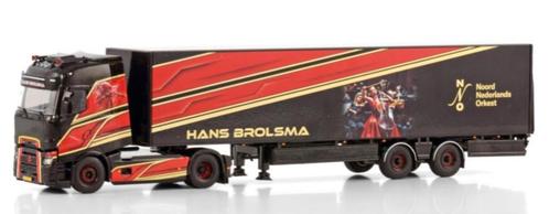 WSI  RENAULT HIGH EVO 4X2 + KASTEN TRAILER - HANS BROLSMA, Hobby en Vrije tijd, Modelauto's | 1:50, Nieuw, Bus of Vrachtwagen