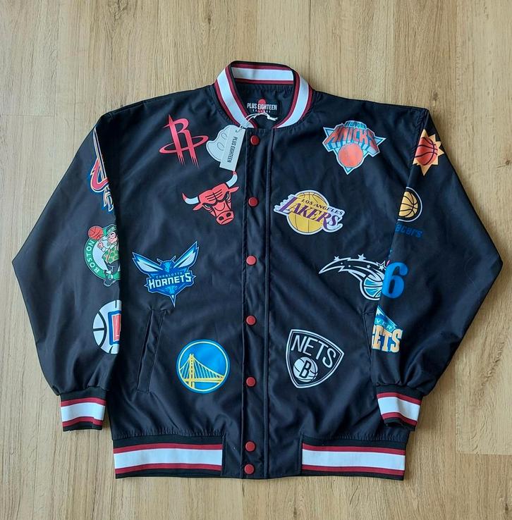 NIEUW! zwart jack windjack Plus Eighteen maat XL, Kleding | Heren, Jassen | Zomer, Nieuw, Maat 56/58 (XL), Zwart, Ophalen of Verzenden