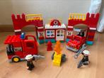 Duplo, brandweerkazerne: brandweer vuur auto, set 10593, Ophalen of Verzenden, Gebruikt, Complete set, Duplo