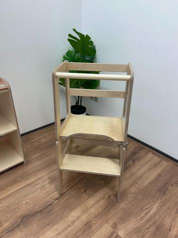 Houten 2-in-1 leertoren Jindl zwart en houtkleur beschikbaar voor biedingen