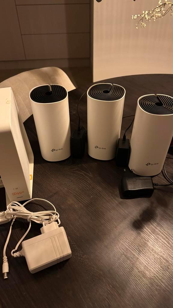 TP-Link Deco M4R Mesh WiFi Set (3 stuks), Computers en Software, WiFi-versterkers, Zo goed als nieuw, Ophalen of Verzenden