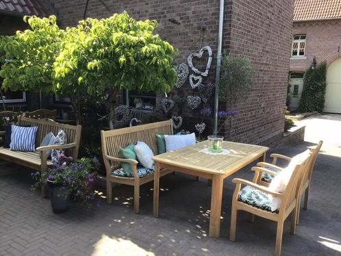 Teakhouten tuinset Allure tuintafel tuinbank tuinstoelen🍀, Tuin en Terras, Tuinbanken, Zo goed als nieuw, Teakhout, Ophalen
