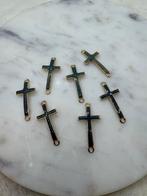 Kruis tussenzetsels met emaille  blauw/ grijs 7 stuks, Ophalen of Verzenden, Nieuw, Tussenstuk of Tussenkraal