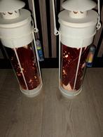 2 kerst windlichten, Huis en Inrichting, Woonaccessoires | Kandelaars en Kaarsen, Ophalen, Zo goed als nieuw, Overige materialen