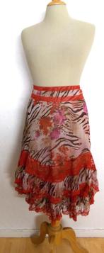 Mooie silk print stroken rok van Jeff Gallano! L, Overige kleuren, Verzenden, Maat 42/44 (L), Zo goed als nieuw