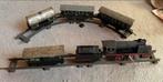 Vintage Meccano treinset; locomotief 302417, 5 wagons, rails, Antiek en Kunst, Ophalen of Verzenden