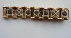 Brede Armband Damascene / Toledo. Met veiligheidskettinkje, Ophalen of Verzenden, Zo goed als nieuw, Goud