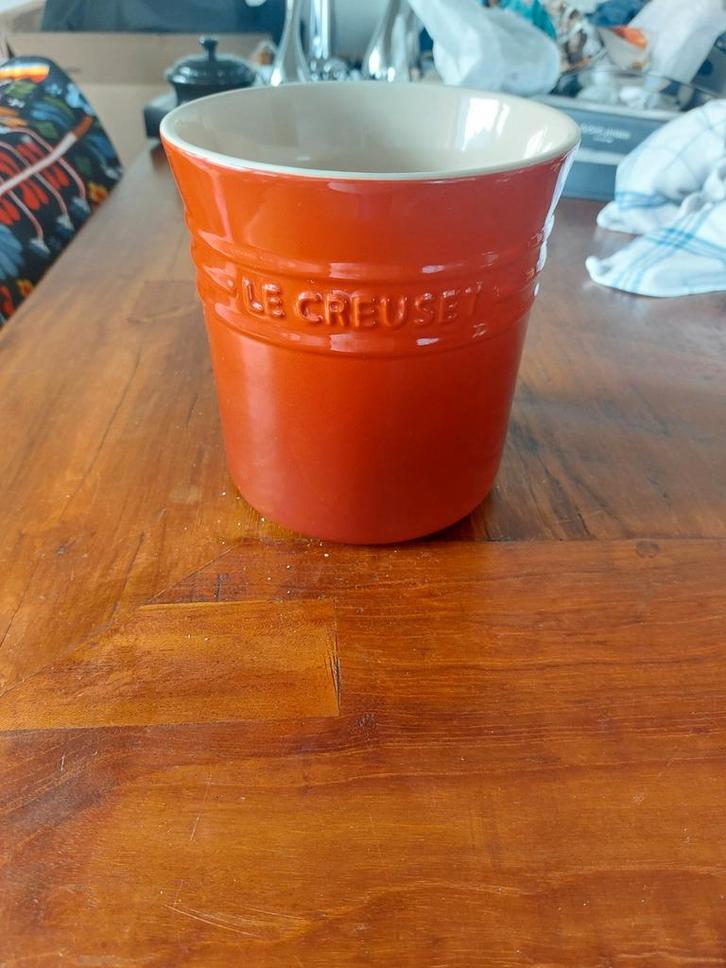 Le Creuset spatelpot groot cerise, Huis en Inrichting, Keuken | Keukenbenodigdheden, Gebruikt, Ophalen of Verzenden