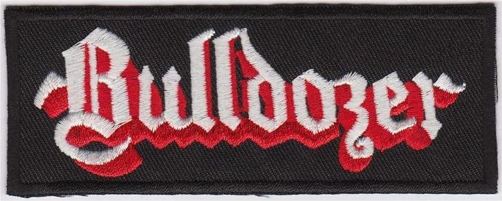 Bulldozer stoffen opstrijk patch embleem, Verzamelen, Muziek, Artiesten en Beroemdheden, Nieuw, Kleding, Ophalen of Verzenden