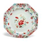 Een achtkantige Qianlong porseleinen Famille Rose schotel, Ophalen of Verzenden