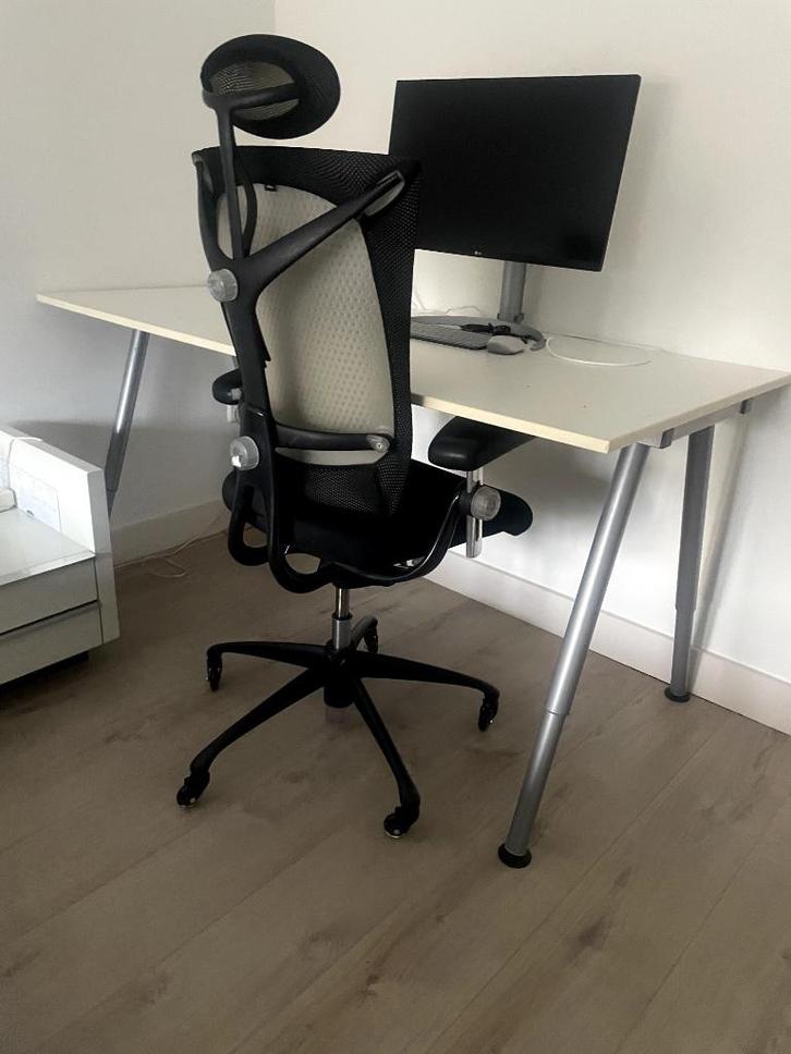 IKEA Galant Bureau (160 x 80 cm) – In Hoogte Verstelbaar, Huis en Inrichting, Bureaus, Gebruikt, Bureau, In hoogte verstelbaar