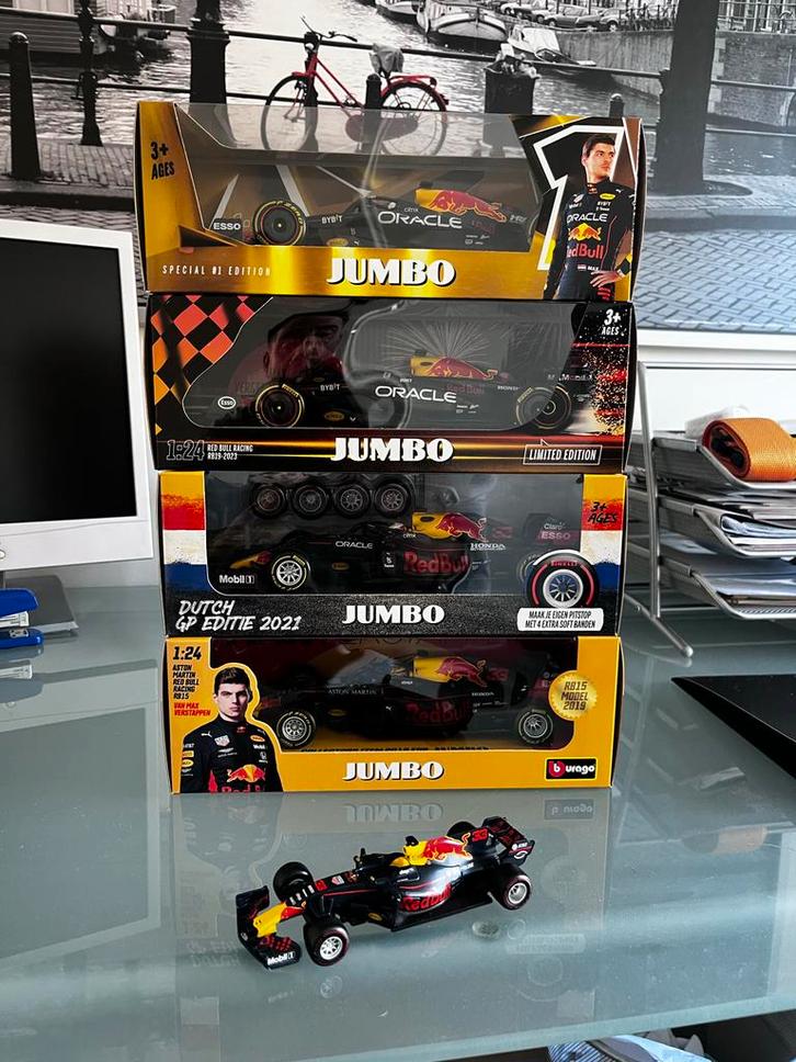 Max Verstappen raceauto’s RB13, RB15, RB16B, RB19, RB18, Hobby en Vrije tijd, Modelauto's | 1:24, Gebruikt, Auto, Overige merken