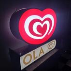 Ola ijs Vintage lichtbak, Verzamelen, Ophalen, Gebruikt, Lichtbak of (neon) lamp