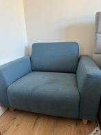 Hjort Knudsen Blauw stof fauteuil, Ophalen, Eenpersoons, Zo goed als nieuw, Minder dan 150 cm