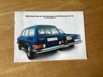 VW Variant 411 E Brochure - 1969, Ophalen of Verzenden, Gelezen, Volkswagen