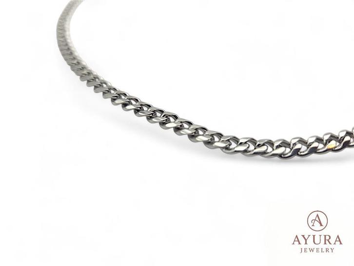 Heren ketting ''Rosario'' Roestvrijstaal RVS, Sieraden, Tassen en Uiterlijk, Kettingen, Nieuw, Overige materialen, Zilver, Verzenden