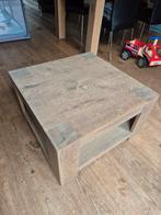 70x70 vierkante salontafel robuuste eikentafel, Huis en Inrichting, Tafels | Salontafels, Ophalen, Gebruikt, Vierkant, Minder dan 50 cm