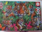 Tijger legpuzzel  500 stukjes., Ophalen, 500 t/m 1500 stukjes, Zo goed als nieuw, Legpuzzel