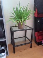 small glass table, Huis en Inrichting, Tafels | Bijzettafels, Ophalen, Rond, Hout, Minder dan 55 cm