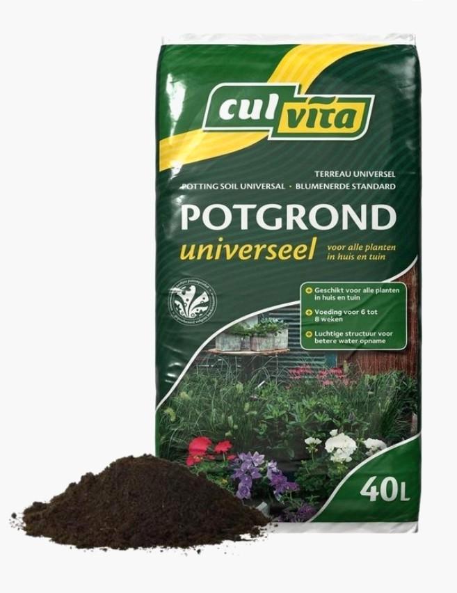 Culvita Potgrond Universeel 40L, Tuin en Terras, Aarde en Mest, Potgrond, Ophalen