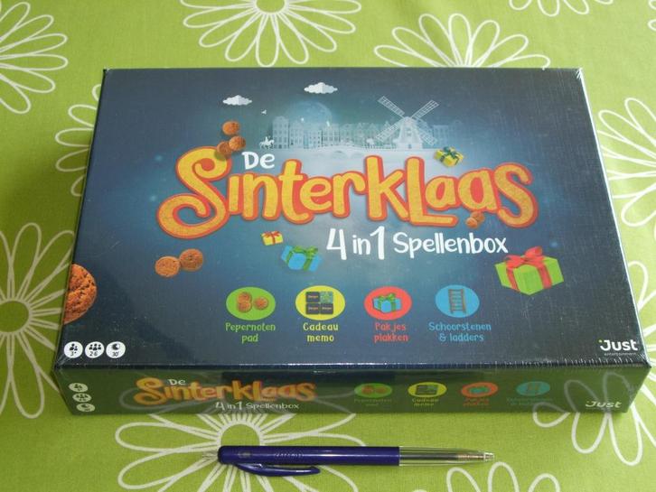 Nieuw in seal: De Sinterklaas 4 in 1 Spellenbox, Hobby en Vrije tijd, Gezelschapsspellen | Bordspellen, Nieuw, Een of twee spelers