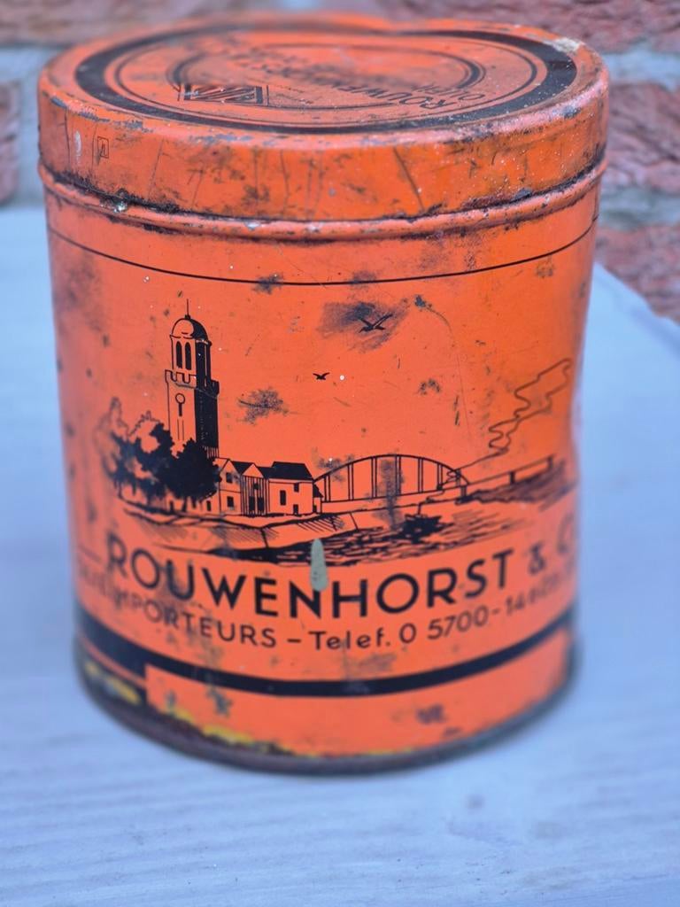 Rouwenhorst Olie Importeurs Deventer blik, Ophalen of Verzenden, Gebruikt, Overige