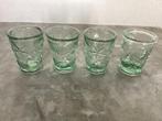 Nieuw 4 x recycle drinkglas zeester, schelp, Glas of Glazen, Nieuw, Ophalen of Verzenden, Glas
