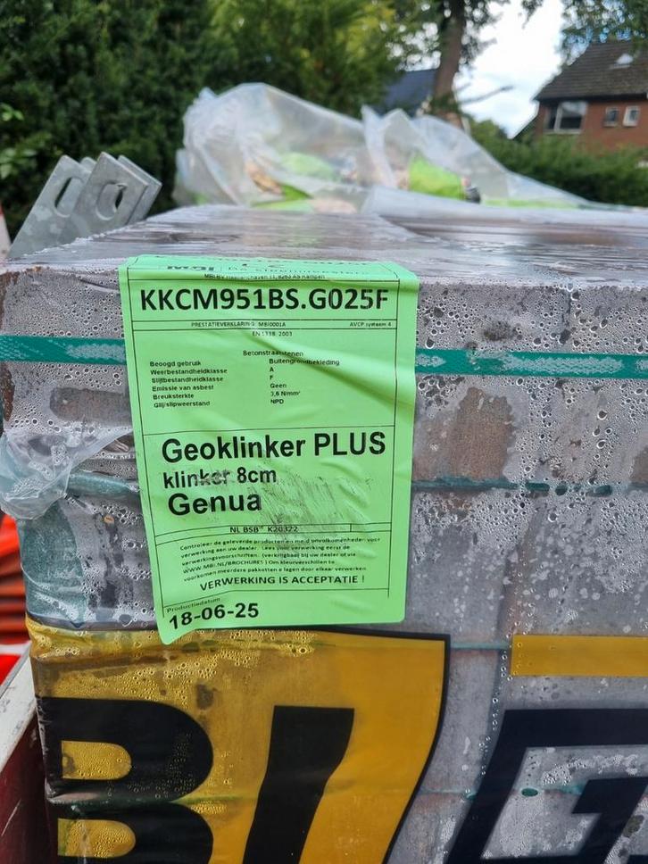 BKK Stenen Oprit - Klinkers 8cm Genua, Tuin en Terras, Aarde en Mest, Overige typen, Ophalen