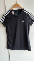 Adidas sport shirt 164 als nieuw zwart met witte strepen, Kinderen en Baby's, Kinderkleding | Maat 164, Jongen, Ophalen of Verzenden