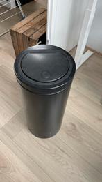 Brabantia prullenbak zwart, Huis en Inrichting, Woonaccessoires | Prullenbakken, Rvs, Gebruikt, 50 tot 75 cm, Ophalen