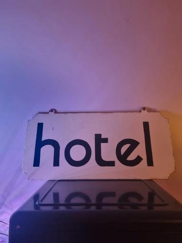 dubbelzijdig Vintage Hotel sign - Uithangbord ca. 70 x 35 cm beschikbaar voor biedingen