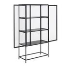 by fonQ Jaxon Vitrinekast 150 x 77 cm - Zwart | €299, nu, Byfonq, Byfonq, Nieuw, Metaal
