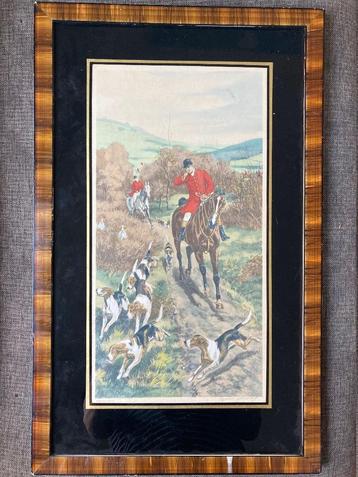 Jachtscène lithografie door A.C. Havell (1855-1928) beschikbaar voor biedingen