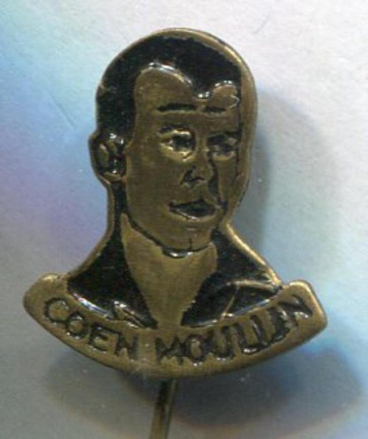 Coen Moulijn zwart op koper voetballer speldje( S_135 ), Verzamelen, Speldjes, Pins en Buttons, Nieuw, Speldje of Pin, Figuurtje