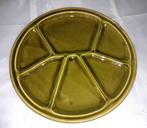 Gien France fonduebord groen, Huis en Inrichting, Keuken | Servies, Ophalen of Verzenden, Zo goed als nieuw, Overige stijlen, Bord(en)