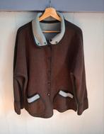 Vintage bruin/lichtblauwe "Skorpi" damesjas. Mt.XL., Bruin, Maat 46/48 (XL) of groter, Ophalen of Verzenden, Zo goed als nieuw