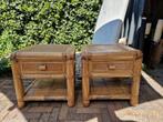 Vintage Rotan Bamboo nachtkastjes, Huis en Inrichting, Slaapkamer | Nachtkastjes, Ophalen of Verzenden, Gebruikt, Hout