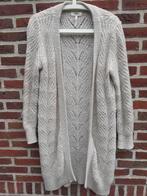 Object creme/ kaki opengewerkt lang vest, maat S, Kleding | Dames, Truien en Vesten, Ophalen of Verzenden, Zo goed als nieuw, Beige