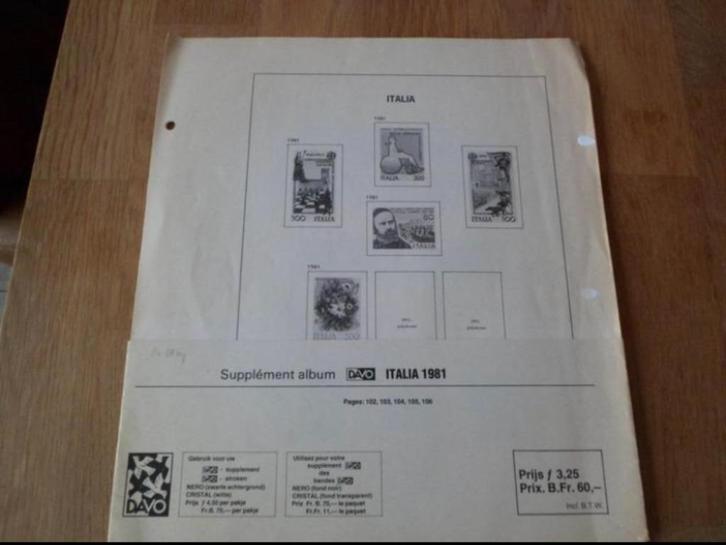 2 x Davo Supplement Album Nederland, Frankrijk €2,-  per set, Postzegels en Munten, Postzegels | Toebehoren, Verzamelalbum, Ophalen of Verzenden